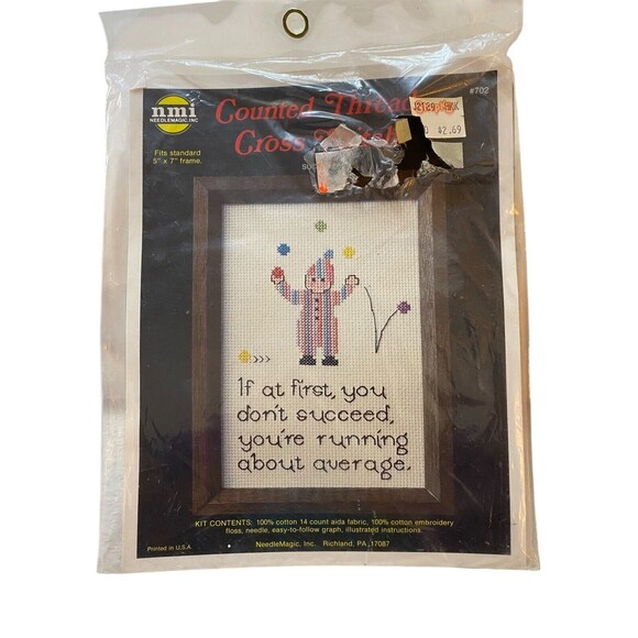 Needlemagic Cross Stitch Kit 702 Succeed NOS - Picture 1 of 3